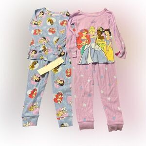 Nwt 4t Disney Princess Kids Pajama Sets